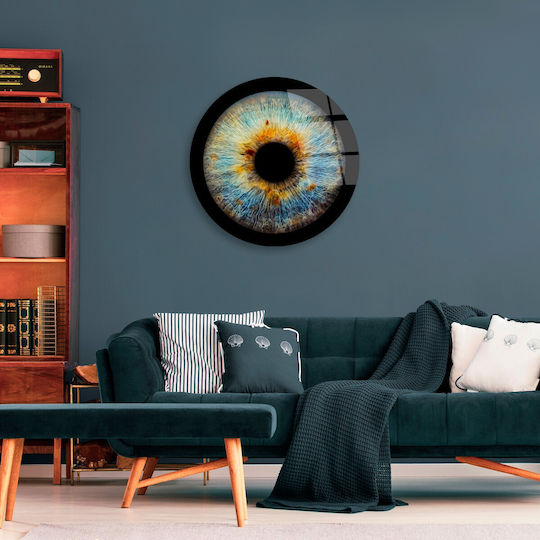 Πίνακας Γυάλινος 123bzm2634 Φ60cm Multi Wallity Στρόγγυλοι Γυαλί