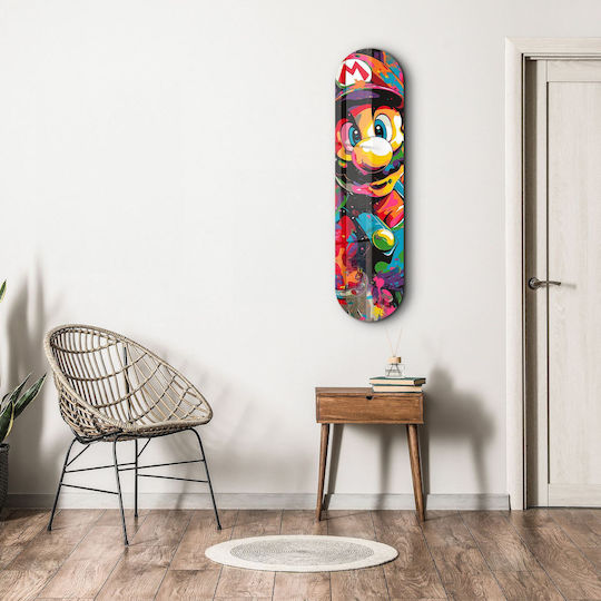 Glass Painting Mario Fan Art 226sng1128 20x80cm Multi Wallity Vertical Glass