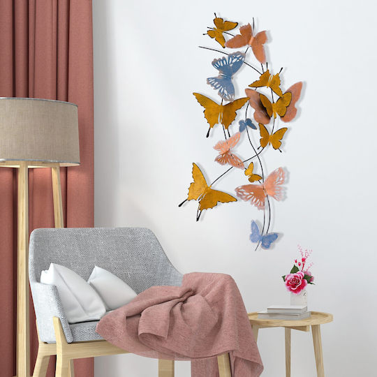 Decor Perete Fluturi 279enz2518 105x8x57cm Multi Wallity Metal