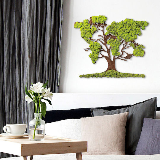 Wallity Wanddekoration Tree Handgefertigt Braun aus Hölzernes 71x1x59cm