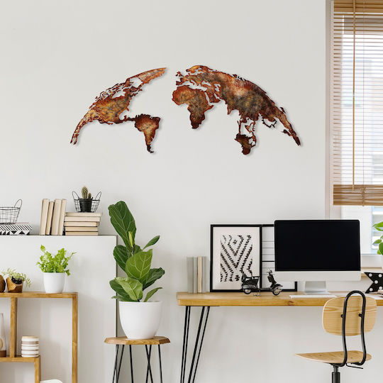 Wallity Decorațiune Pentru Perete Portocalie Din Metal 150x59cm