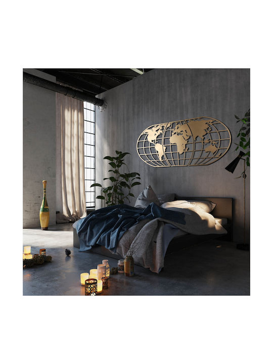Wallity Wall Decor Gold Made of Metal 120x60cm
