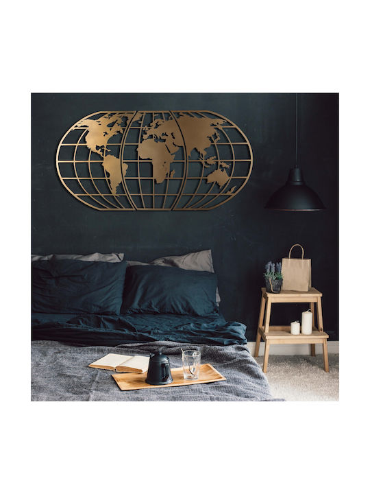 Wallity Wall Decor Gold Made of Metal 120x60cm