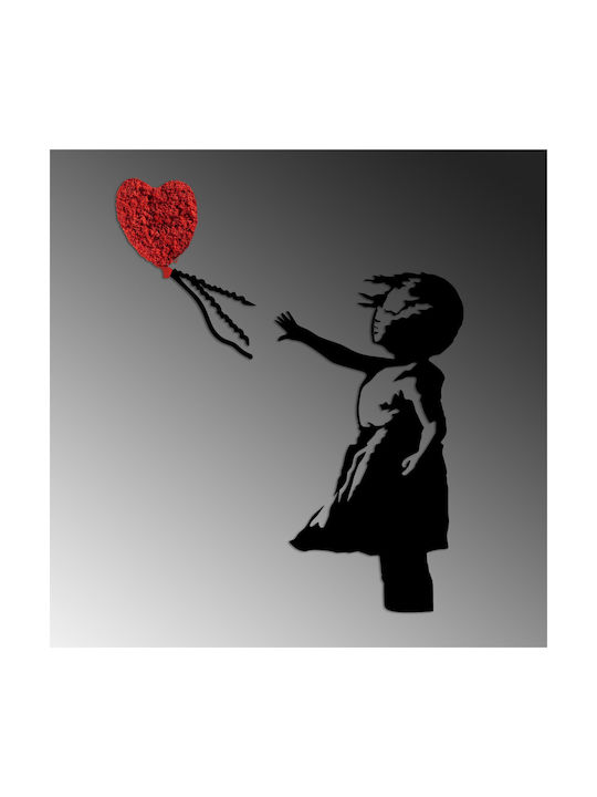 Wallity Decorative Silhouette Banksy Handmade Black Metal 105x85cm