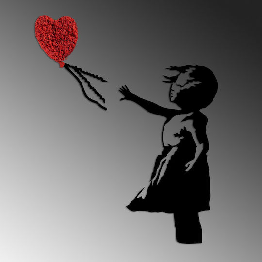 Wallity Decorative Silhouette Banksy Handmade Black Metal 105x85cm