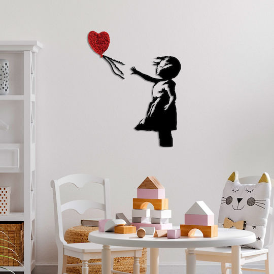 Wallity Decorative Silhouette Banksy Handmade Black Metal 105x85cm