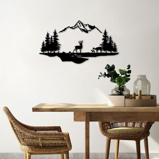 Wallity Decorative Silhouette Deer Black Metal 11cm 2 Pieces