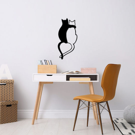 Wallity Decorative Silhouette Love Black Metal 70x33cm