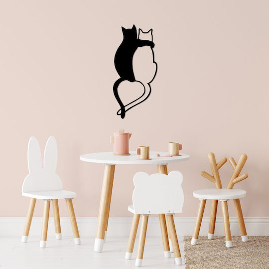Wallity Decorative Silhouette Love Black Metal 70x33cm