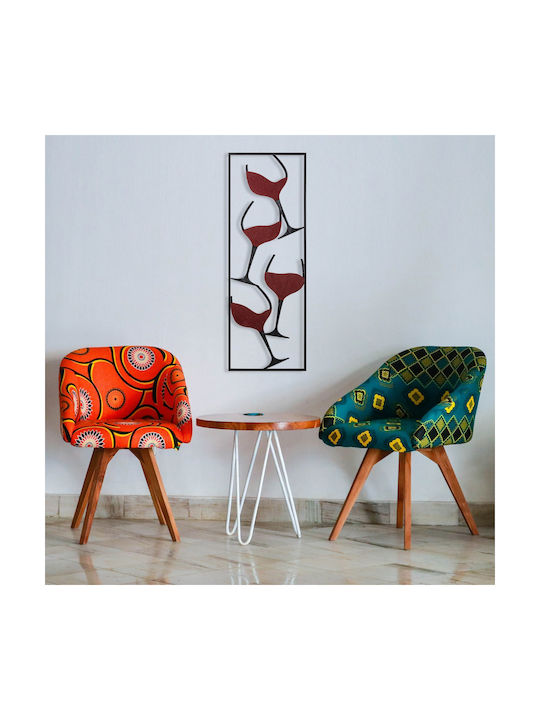 Wall Decor Wine 279enz2572 32x5x90cm Black-red Wallity Metal