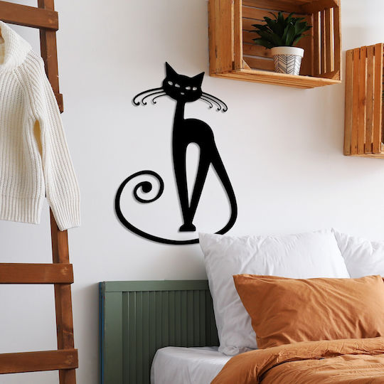 Wallity Wanddekoration Silhouette Schwarz aus Metall 60x37cm