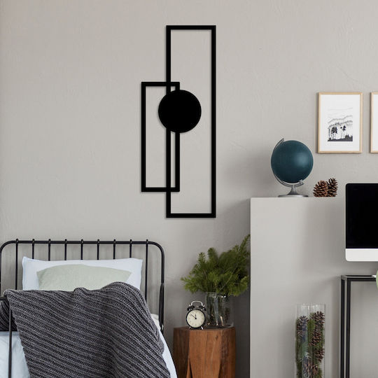 Διακοσμητικό Τοίχου Astratto 891tnl3609 32x85cm Black Wallity Μέταλλο