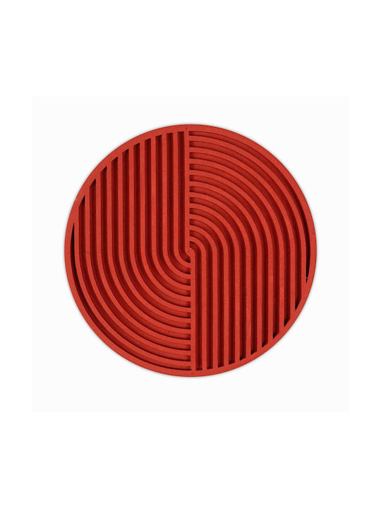 Wallity Wanddekoration Geometrisches Element Rote aus Hölzern 33x2x33cm