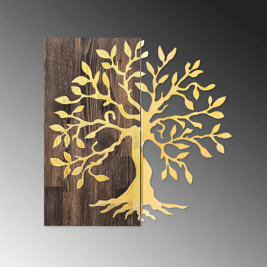 Wall Decor Tree 899skl2230 58x58cm Walnut-gold Wallity Metal Wood Wall Decor Tree 899skl2230 58x58cm Walnut-gold Wallity Metal Wood