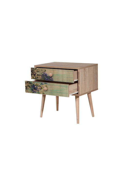 Комод Дървен Многоцветен 60x40x61см
