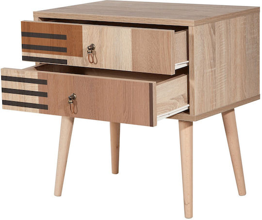 Комод City Colorblock Дървен Многоцветен 60x40x61см
