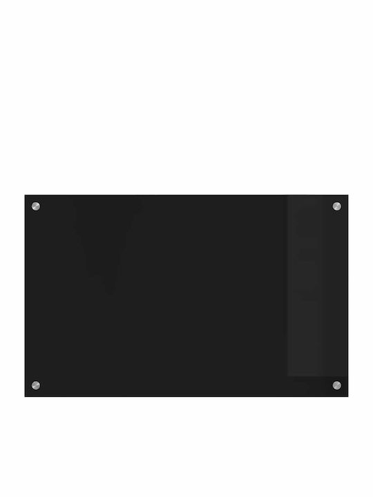 Vidaxl Kitchen Back Panel Black 80 x 50 x 0.8 cm Tempered Glass