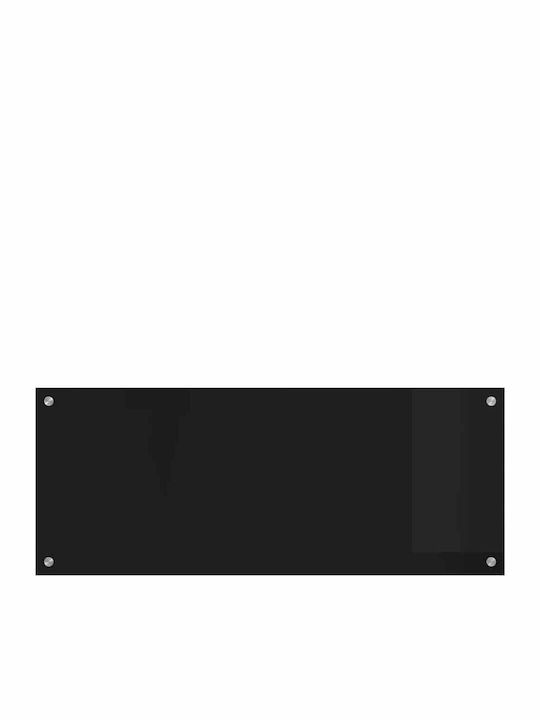 Vidaxl Kitchen Back Panel Black 100 x 40 x 0.8 cm Tempered Glass