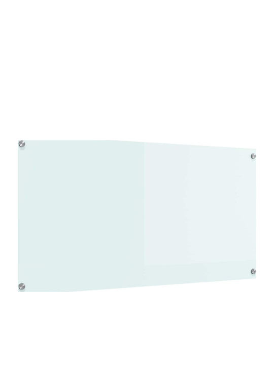 Vidaxl Kitchen Back Panel White 100 x 50 x 0.8 cm Tempered Glass