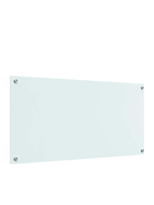 Vidaxl Kitchen Back Panel White 100 x 50 x 0.8 cm Tempered Glass