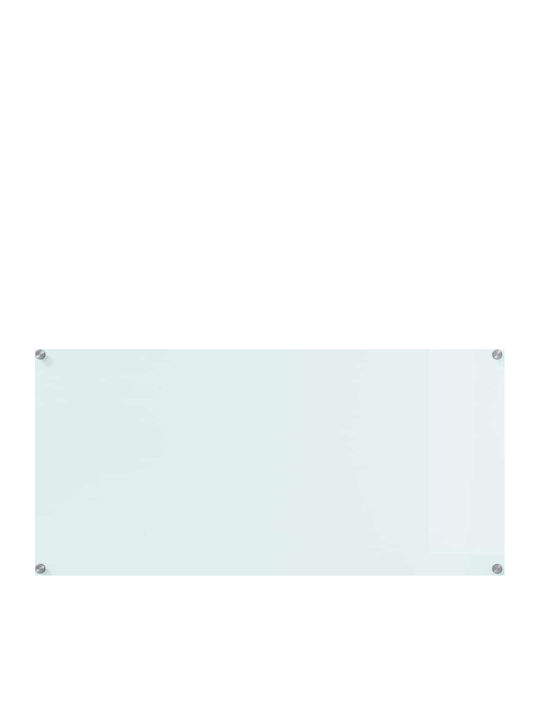 Vidaxl Kitchen Back Panel White 100 x 50 x 0.8 cm Tempered Glass