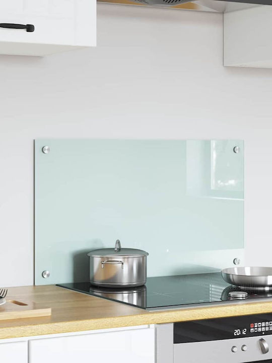 Vidaxl Kitchen Back Panel White 70 x 40 x 0.8 cm Tempered Glass