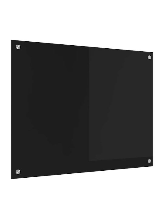Vidaxl Hinteres Küchenpanel Schwarz 80 x 60 x 0,8 cm Gehärtetes Glas