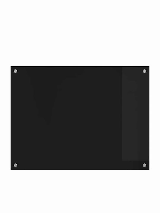 Vidaxl Hinteres Küchenpanel Schwarz 80 x 60 x 0,8 cm Gehärtetes Glas