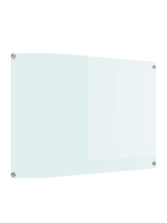 Vidaxl Kitchen Back Panel White 90 x 60 x 0.8 cm Tempered Glass