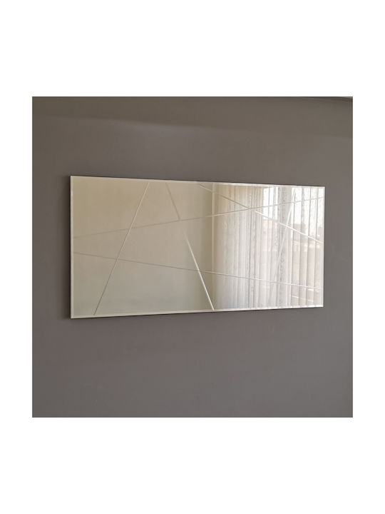 Aberto Design Oglindă de Perete De Corp Întreg cu Gri Ramă din Lemn 130x62cm 1buc