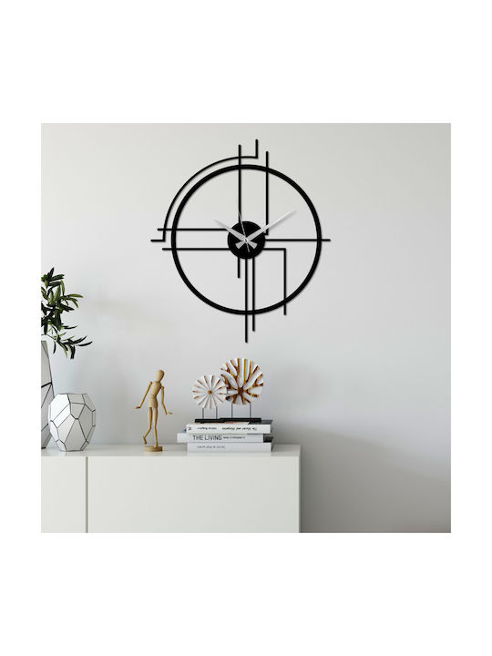 Wallity Wall Clock Metallic Black 49x43cm
