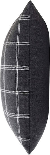 Atmosphera Sofa Cushion Everest Douceur D'intérieur From 100% Cotton Anthracite 45x45cm