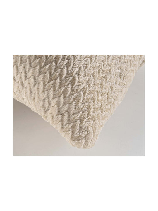 Atmosphera Sofa Cushion Flanela Douceur D'intérieur Beige 45x45cm