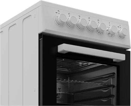 Beko Готварска печка 55лт с керамични котлони Ш50см. Бяла