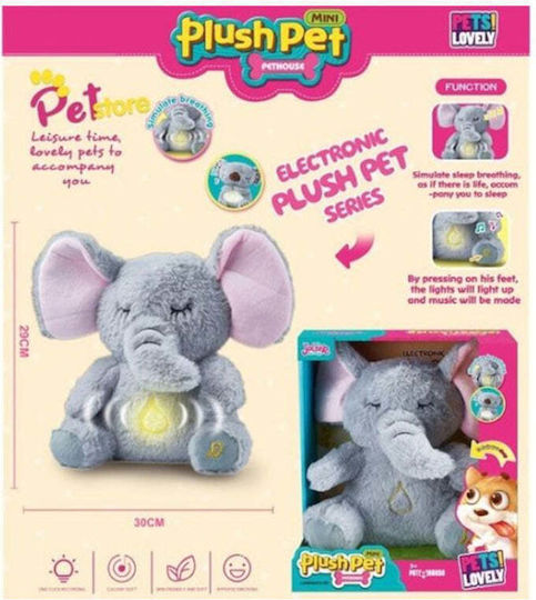 Plush Elephant Sleep Sounds Music & Light 26cm
