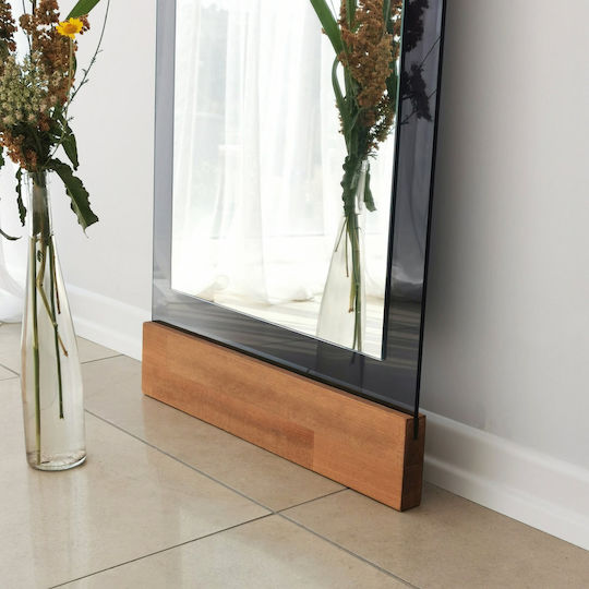 Aberto Design Boden- oder Standspiegel mit Beigem Metallischem Rahmen 170x50cm