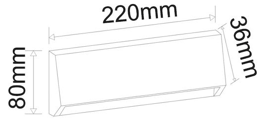 Adeleq Lampă De Tavan Led Încorporat 4W 3000K 22x8x3 6cm Etanșă