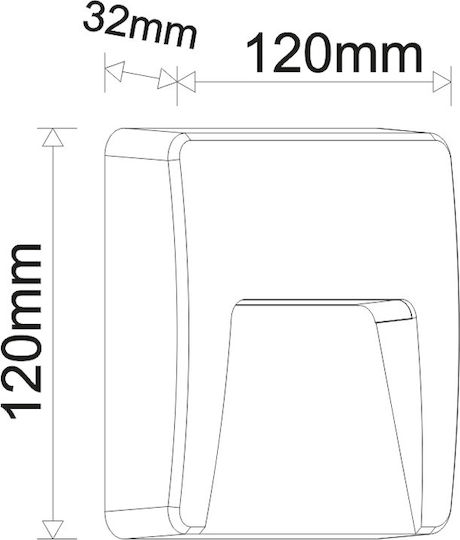 Adeleq Στεγανή Πλαφονιέρα LED 3W