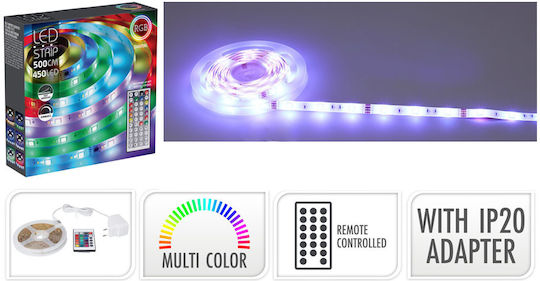 Ταινία LED 24V RGB Φως 5m με Τηλεχειριστήριο