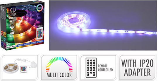 Ταινία LED 24V RGB Φως 5m με Τηλεχειριστήριο