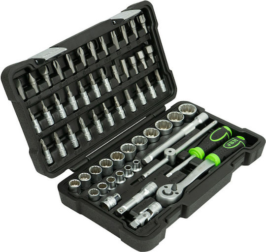 JBM Ratschen- & Steckschlüssel-Sets 1\4" & 3\8" 59Stück