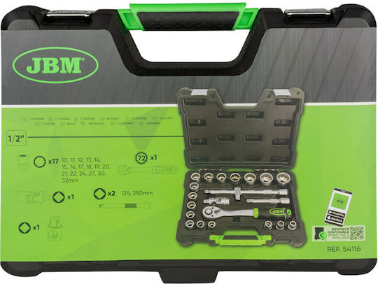 JBM Ratschen- & Steckschlüssel-Sets 1\2" 22Stück