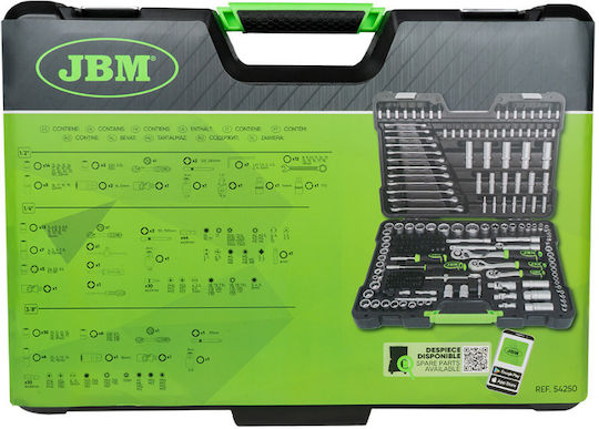 JBM Καστάνια με Καρυδάκια 1\2" & 1\4" & 3\8" 216τμχ