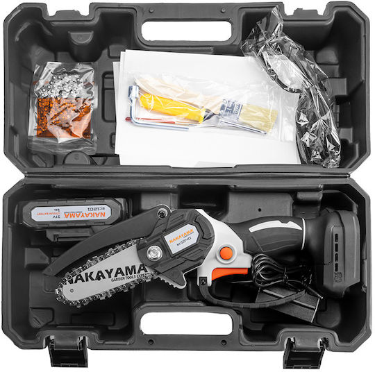 Nakayama EC1040 Κλαδευτικό Αλυσοπρίονο Μπαταρίας 1x2Ah Brushless 21V 0.825kg με Λάμα 10cm