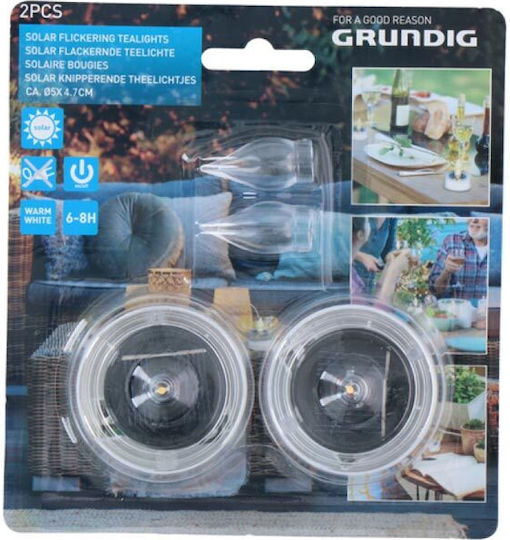 Grundig Σετ 2 Ηλιακά Φωτιστικά Δαπέδου 5εκ.