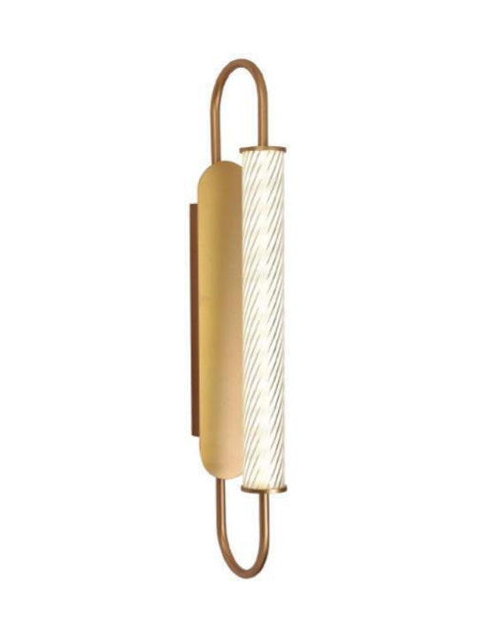 Inlight Lamp Wall with Integrated LED Gold 12x50cm