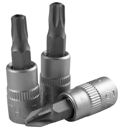 JBM Bit-Stecknüsse mit Bits Allen und Antriebsvierkant 1/4'' Set 30Stück