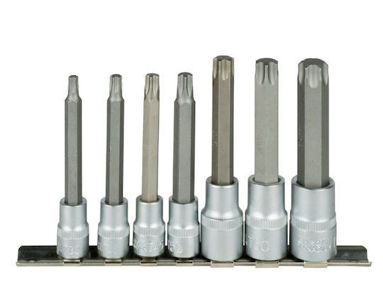 JBM Дълги Битови ключове с Torx и Квадратно Гнездо 1/2'', 3/8'' Комплект 7бр