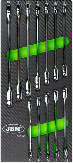 JBM Set of German Polygon Wrenches with 8mm up to 19mm Head Size 12pcs