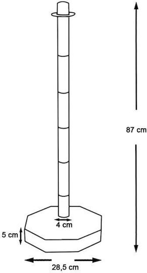 Plastic Traffic Column in Beige Colour